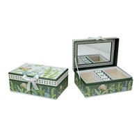 SCHMUCKKÄSTCHEN - Grün, LIFESTYLE, Karton/Glas (18/12/7,5cm)