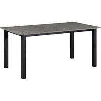 ESSTISCH 160/90/76 cm Nachbildung  Metall, Holzwerkstoff gastro- und objekttauglich rechteckig Grau  - Schwarz/Grau, MODERN, Holzwerkstoff/Metall (160/90/76cm) - MID.YOU