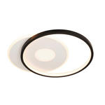 LED-DECKENLEUCHTE 45,5/38,5/7 cm   - Schwarz/Weiß, Basics, Kunststoff/Metall (45,5/38,5/7cm) - Novel