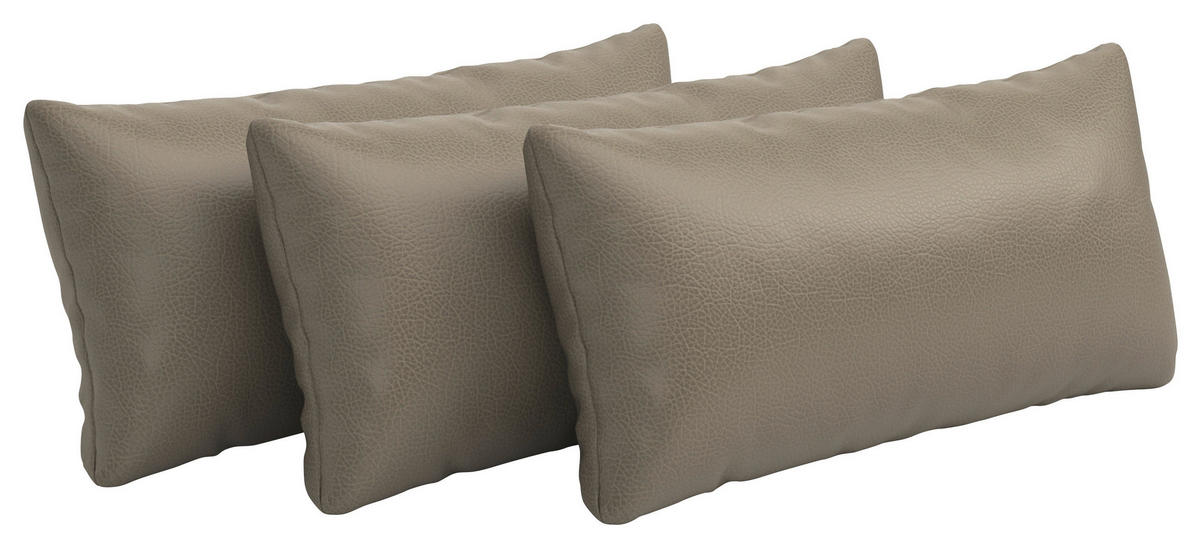 NIERENKISSEN  - Grau, KONVENTIONELL, Leder (65/25cm) - Sit & More