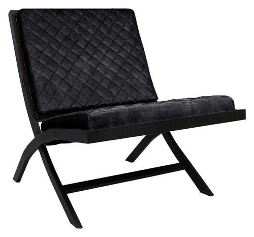 DESIGNSESSEL Samt Anthrazit    - Anthrazit/Schwarz, Design, Textil/Metall (66/80/90cm) - MID.YOU