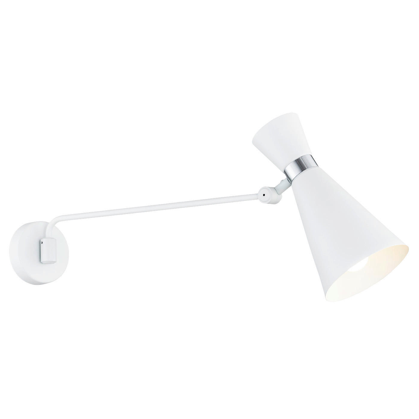 WANDLEUCHTE Argon Lukka 26/58/14 cm   - Chromfarben/Weiß, Basics, Metall (26/58/14cm)