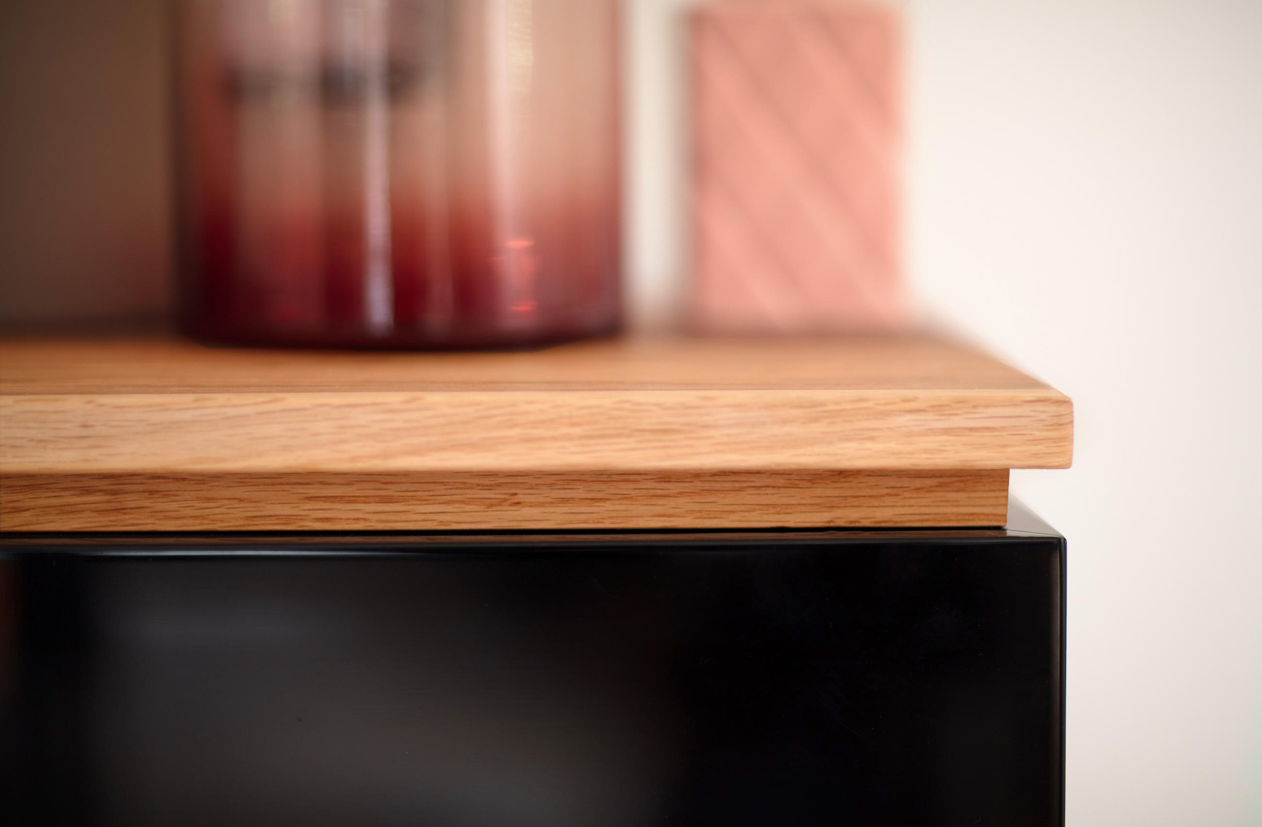 SIDEBOARD Asteiche, Eiche massiv Schwarz, Eichefarben  - Eichefarben/Schwarz, Design, Holz/Holzwerkstoff (182/81/40cm)