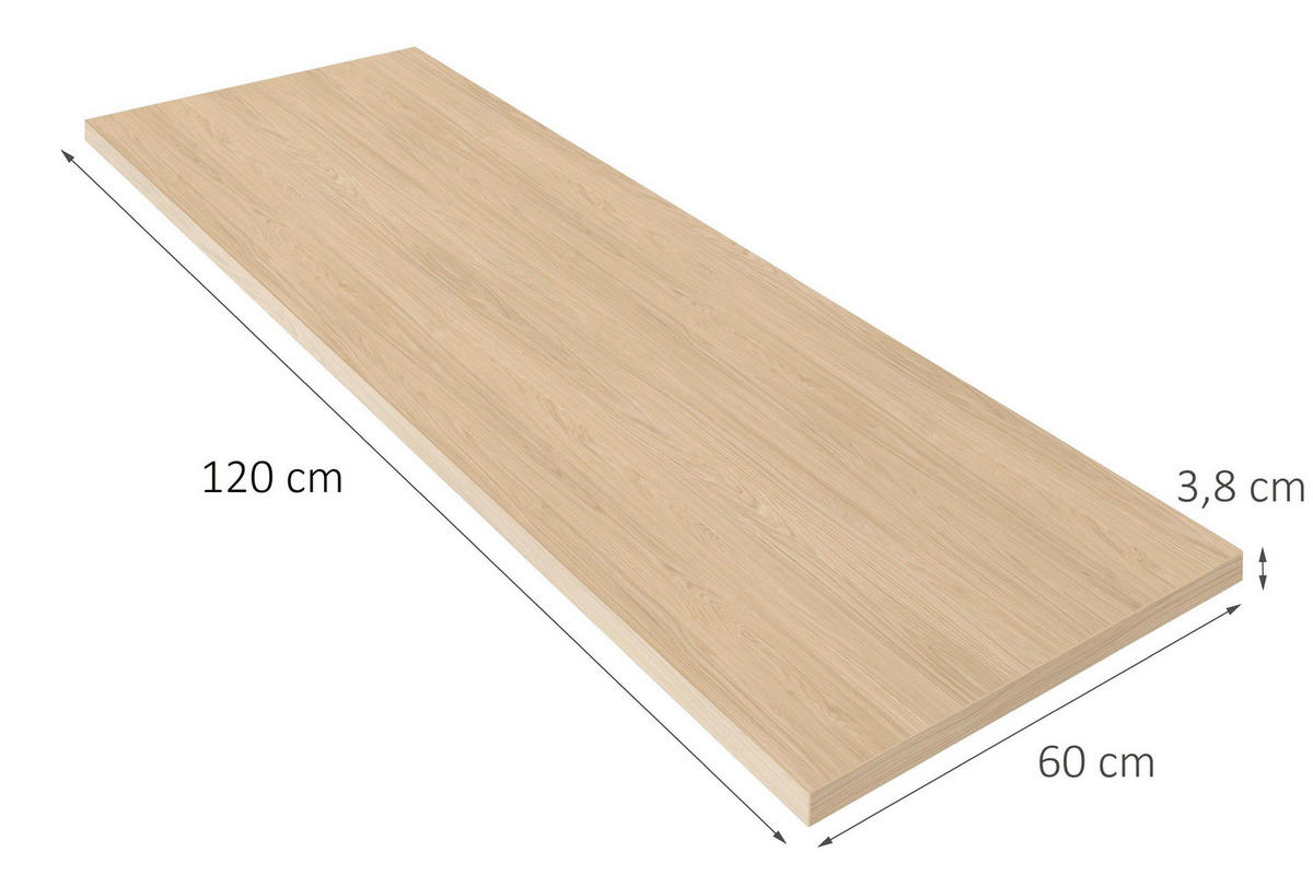 ARBEITSPLATTE 120/4/60 cm  - Eiche Artisan, MODERN, Holzwerkstoff (120/4/60cm) - Nobilia
