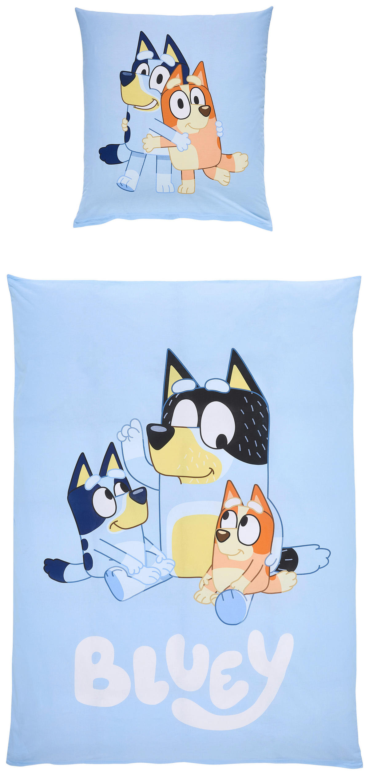 JUGENDBETTWÄSCHE BLUEY HUG Renforcé 135/200 cm  - Blau, Trend, Textil (135/200cm)