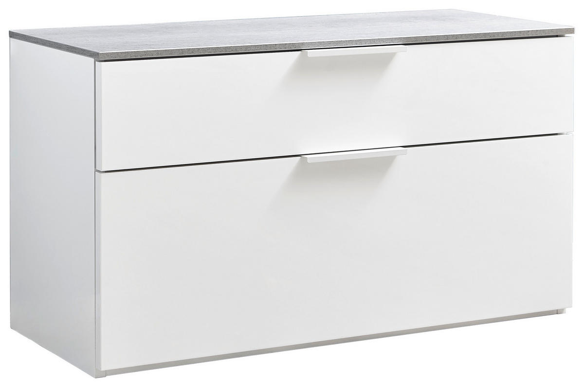 GARDEROBENBANK Galaverna  in 90/50/35 cm  - Weiß/Grau, Design (90/50/35cm) - Carryhome