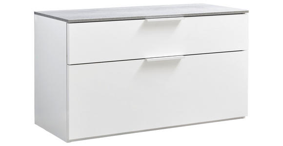 GARDEROBENBANK Galaverna  in 90/50/35 cm  - Weiß/Grau, Design (90/50/35cm) - Carryhome