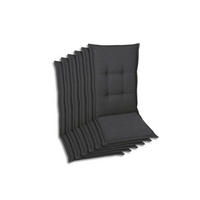 SESSELAUFLAGENSET in Anthrazit Uni  - Anthrazit, Basics, Textil (50/7/120cm)