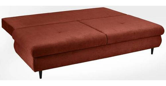 SCHLAFSOFA mit Liegefunktion, Rücken echt Chenille Terracotta - Terracotta/Schwarz, KONVENTIONELL, Holz/Textil (212/97/105cm) - Carryhome
