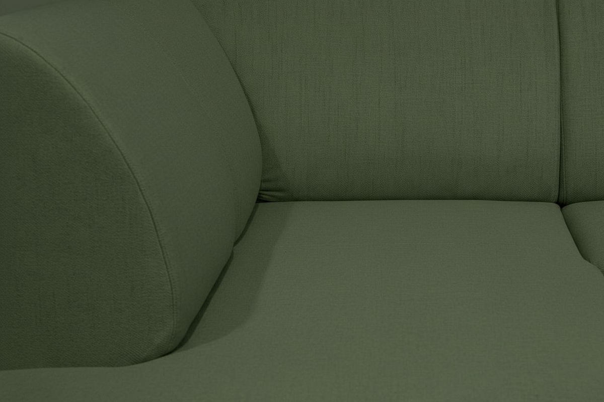 WOHNLANDSCHAFT NIKAS Grün Bouclé  - Buchefarben/Grün, Design, Holz/Textil (310/198/145cm) - MID.YOU