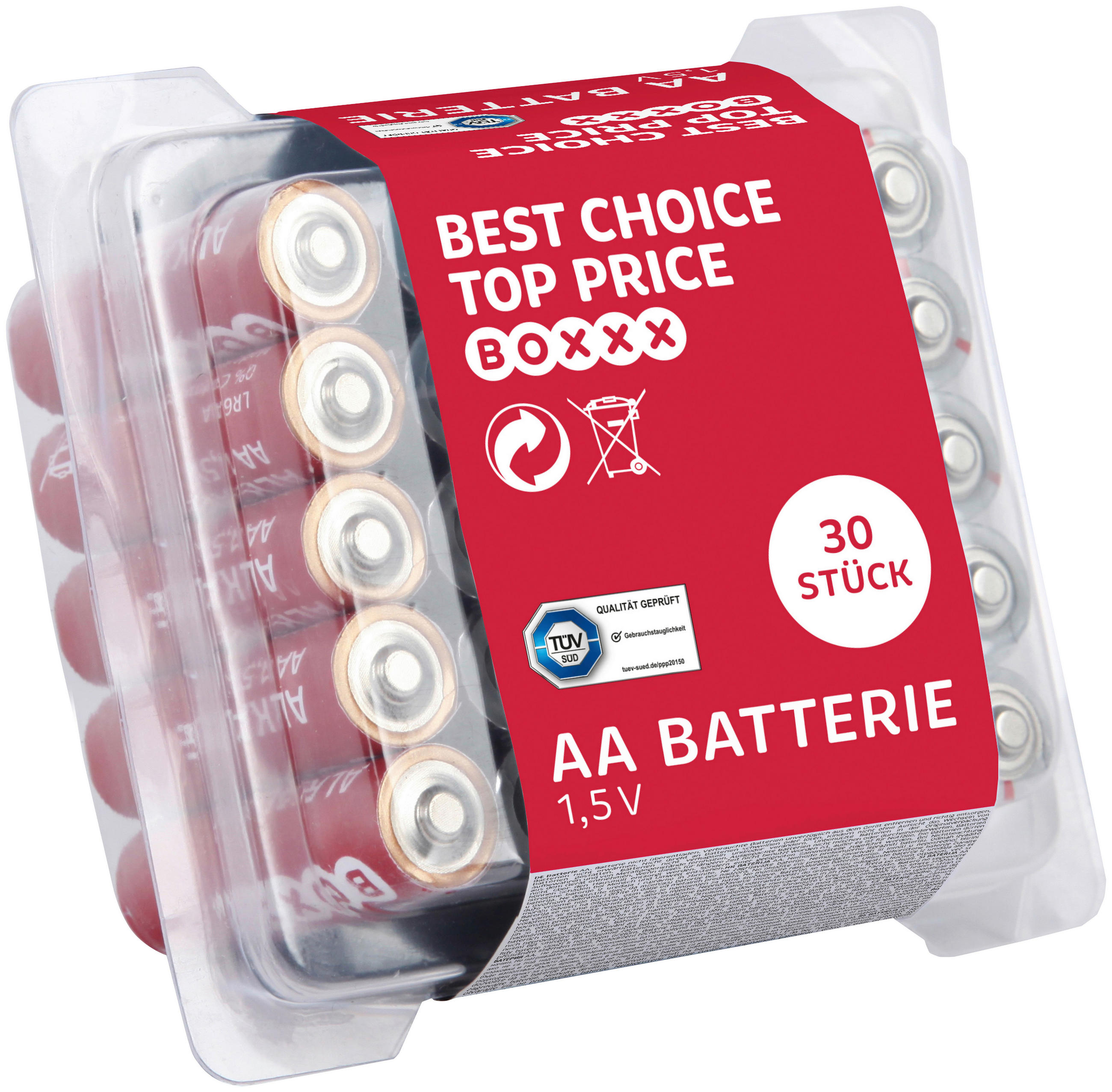 BATTERIE - Rot/Weiß, Basics (1,4/4,8cm) - Boxxx