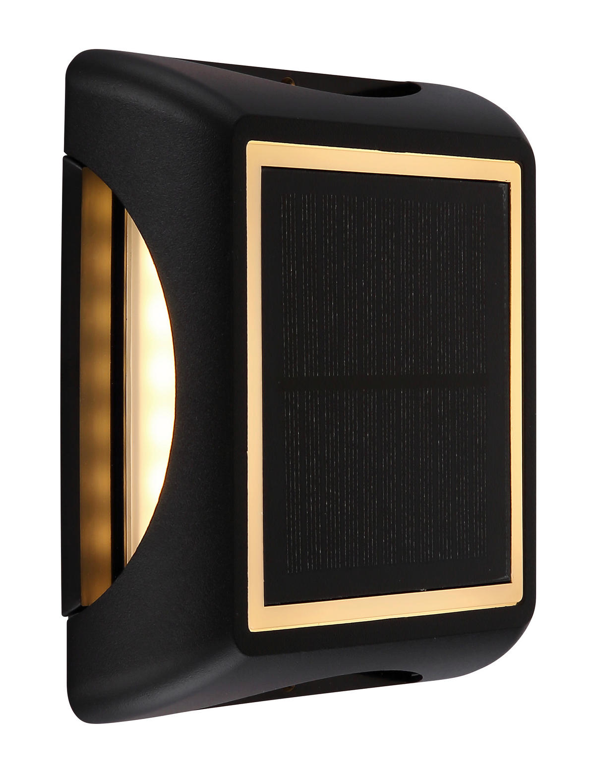 SOLARLEUCHTE  - Opal/Schwarz, Design, Kunststoff/Metall (14/14/3,6cm) - Globo