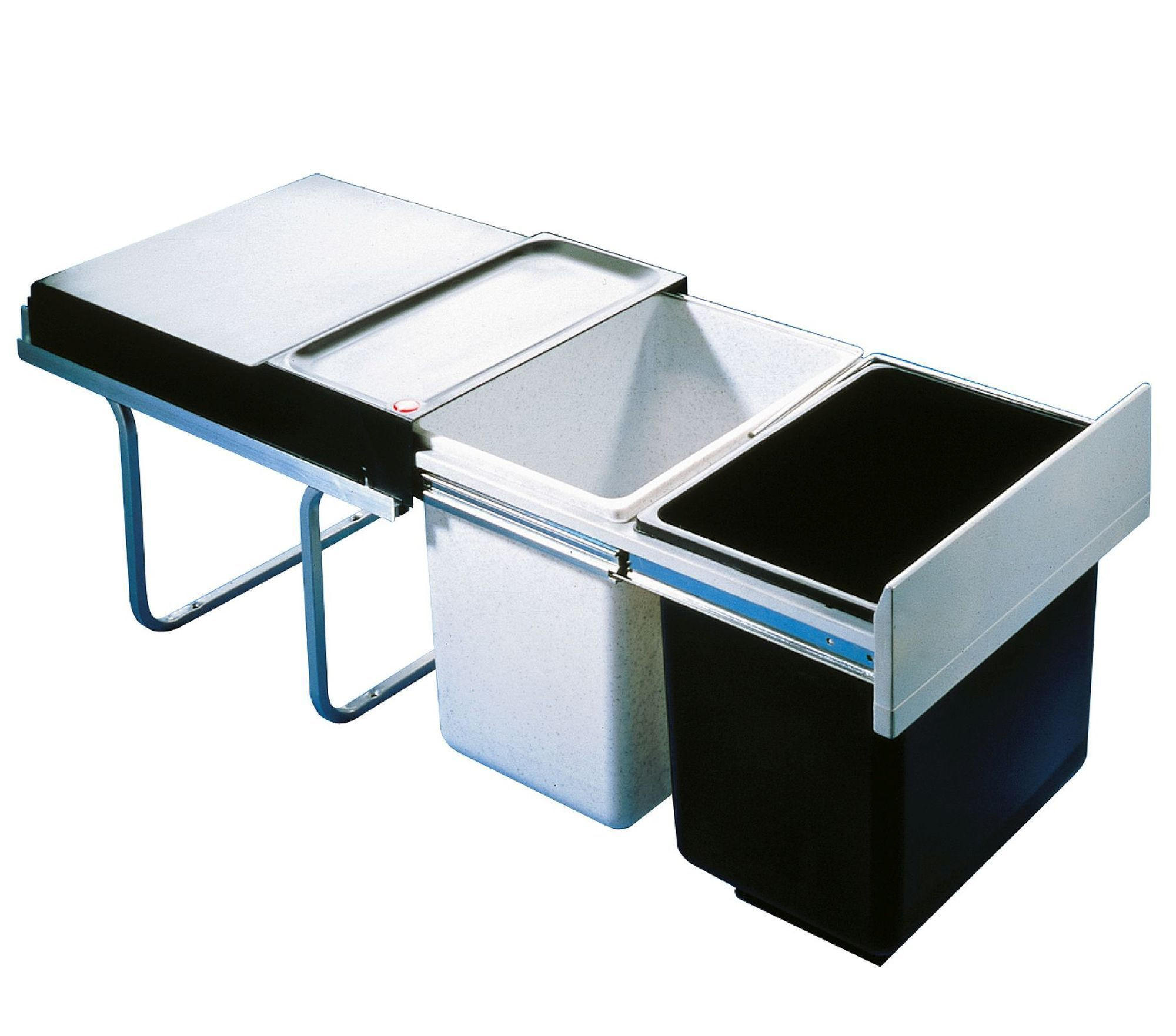 EINBAUABFALLSAMMLER 36 l  Kunststoff  - Schwarz/Grau, Basics, Kunststoff (31,6/32/47cm) - HKT