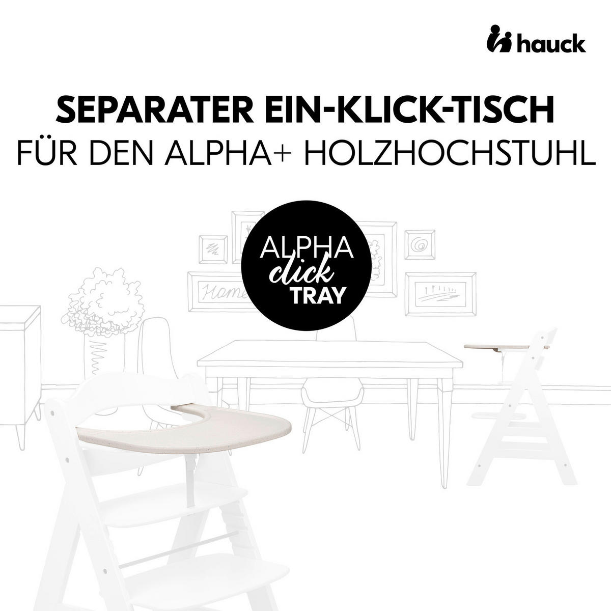 ESS- UND SPIELBRETT  - Beige, Basics, Kunststoff (46/3,5/44cm) - Hauck