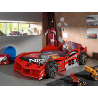 AUTOBETT 90/200 cm Rot  - Rot, MODERN, Holzwerkstoff (90/200cm) - MID.YOU