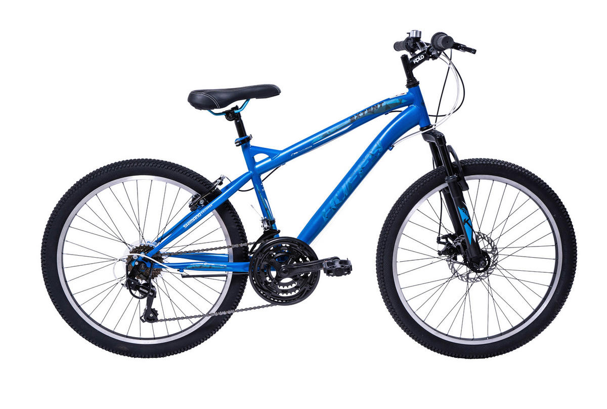MOUNTAINBIKE 24 Zoll Kinder  - Blau, Basics, Metall (60,5/98/163cm)