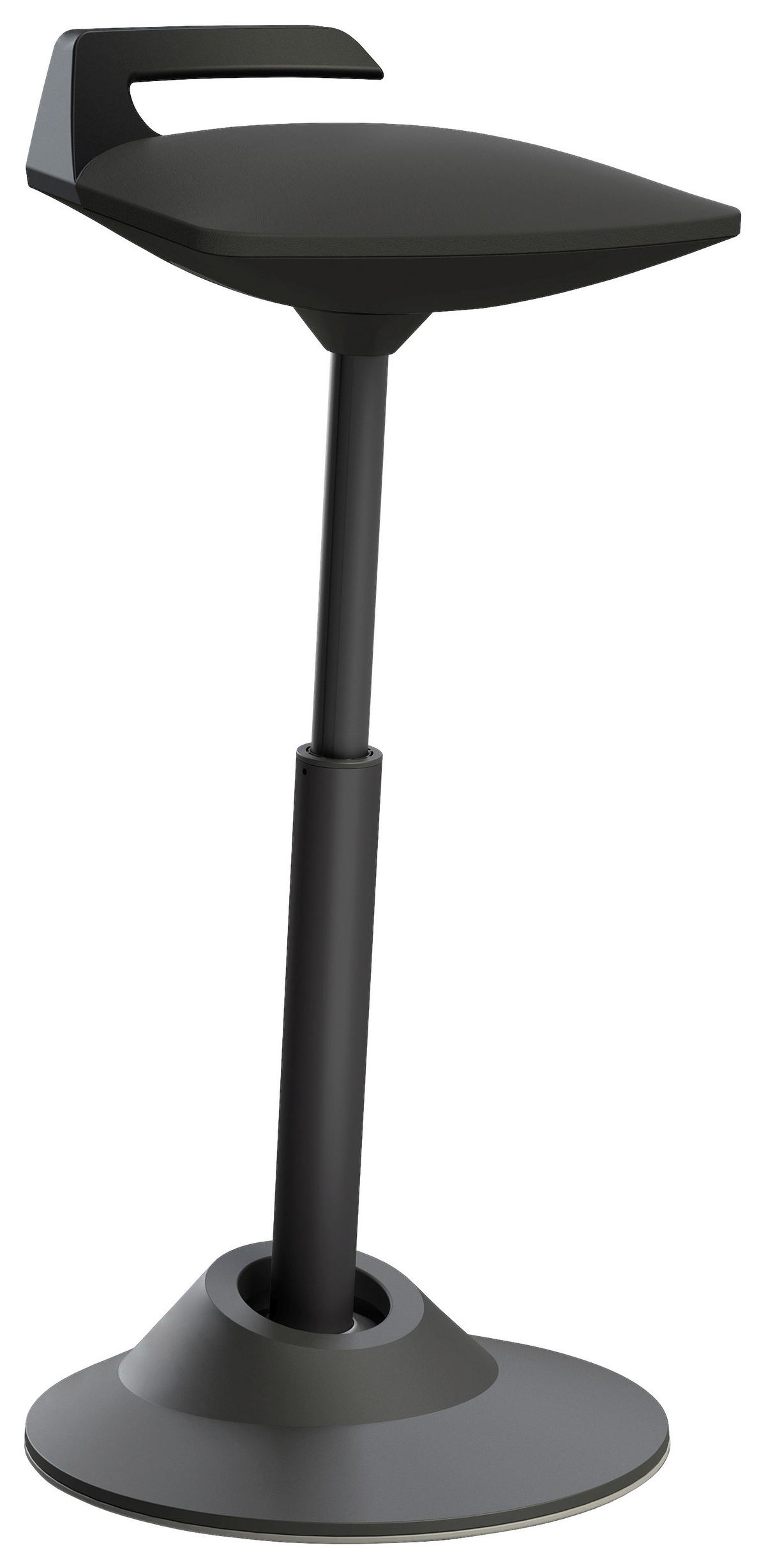 BÜROHOCKER   Schwarz  - Schwarz, Basics, Textil/Metall (38/51-84/38cm) - Aeris