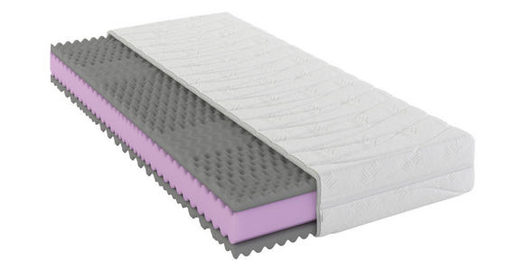 KALTSCHAUMMATRATZE 90/190 cm Höhe ca. 21 cm - Weiß, Basics, Textil (90/190cm) - Sleeptex