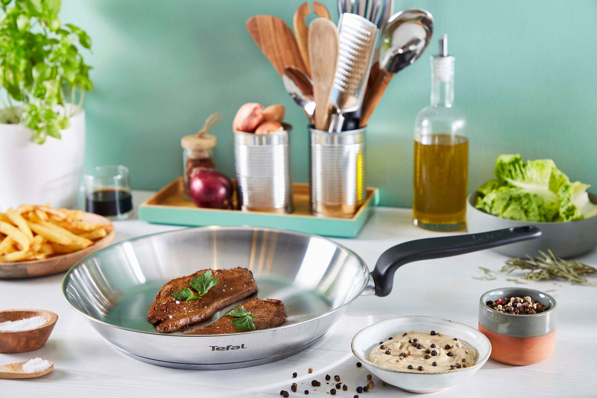 STEKPANNA   24 cm  - stålfärgad, Design, metall (24cm) - Tefal