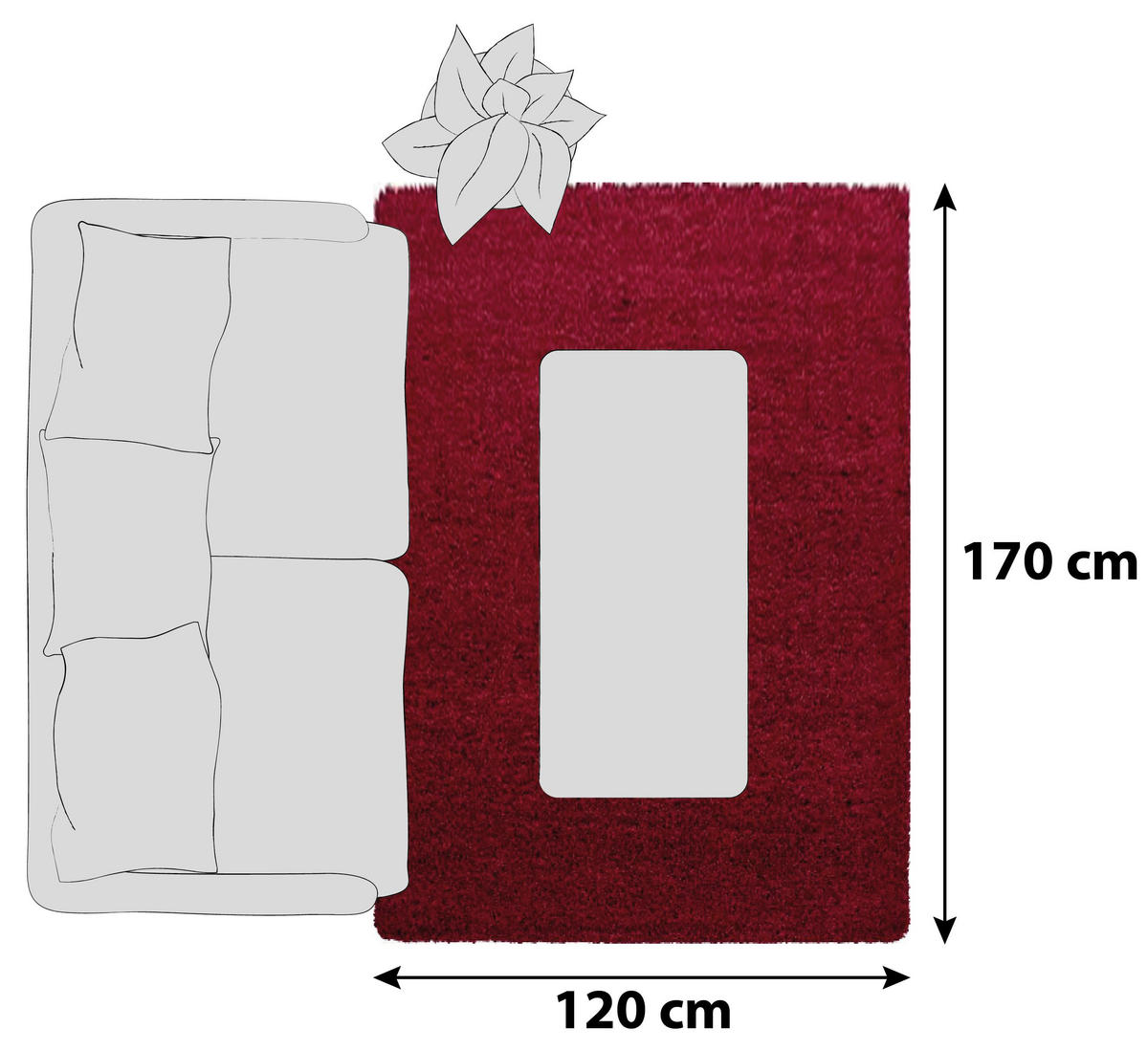 RYAMATTA 120/170 cm Dream 4000  - röd, Klassisk, textil (120/170cm) - Novel