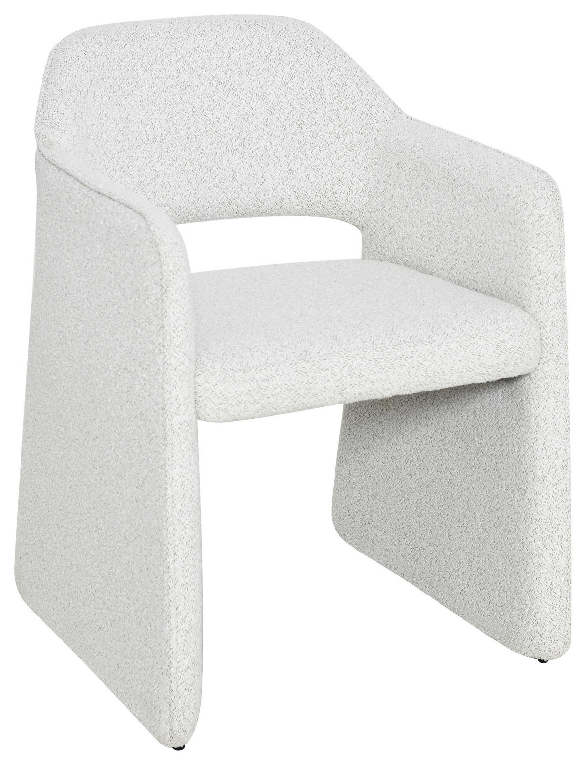 ARMLEHNSTUHL  in Eisen Bouclé  - Beige, Basics, Holz/Textil (60/81/61cm) - Livetastic