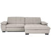 CANAPÉ D'ANGLE in Webstoff Beige  - Beige/Schwarz, Design, Textil/Metall (265/180cm) - Carryhome
