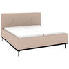 POLSTERBETT Matratze, Lattenrost, Bettkasten 180/200 cm  in Taupe  - Taupe/Graphitfarben, Design, Holz/Textil (180/200cm) - Musterring