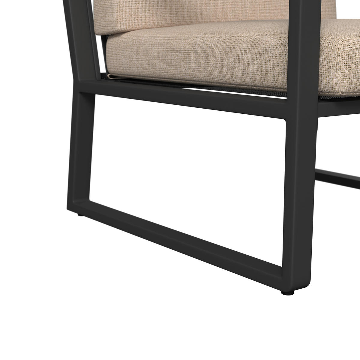 LOUNGEGARNITUR Akazie massiv Stahl  - Dunkelgrau/Beige, MODERN, Holz/Metall (206l) - Ambia Garden