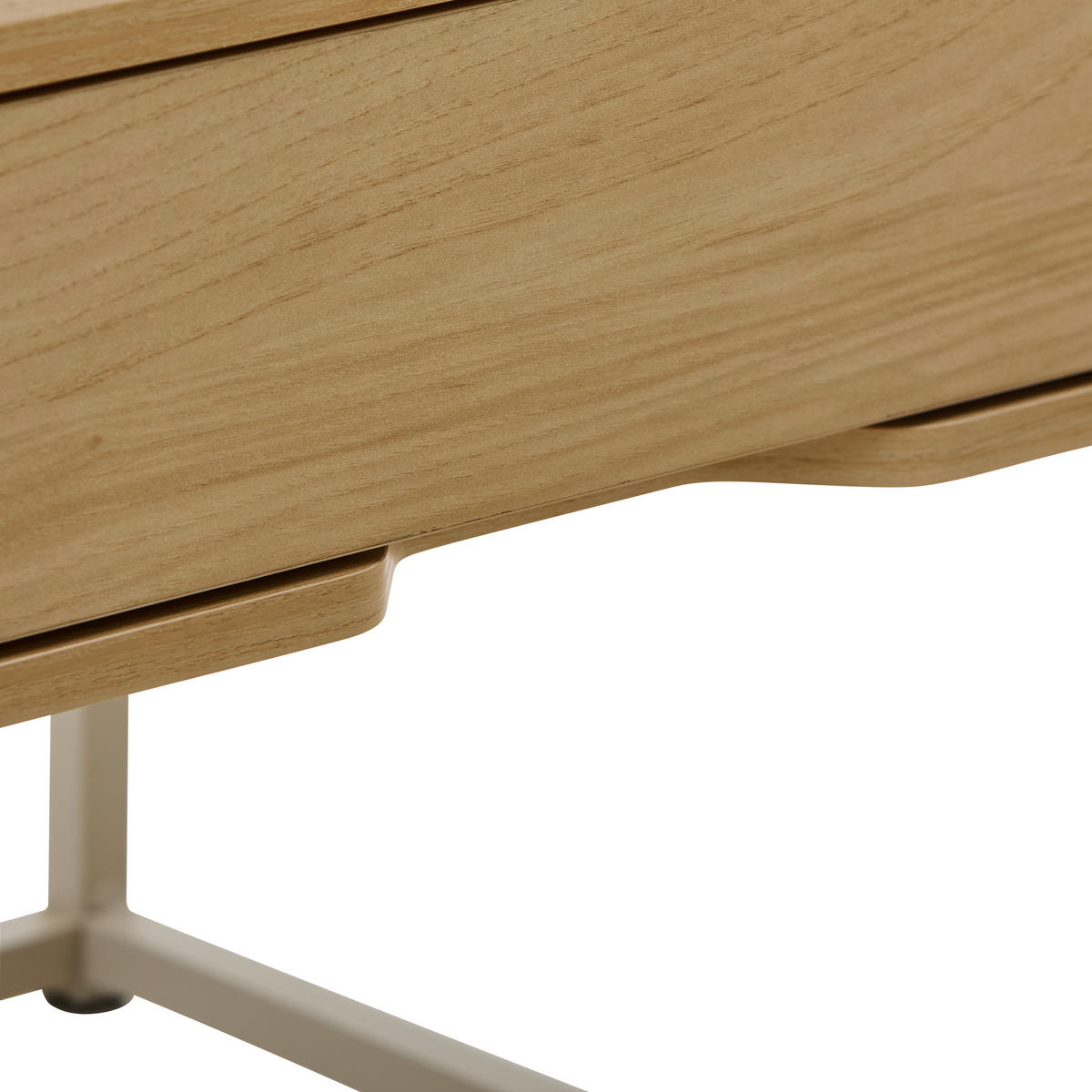 BEISTELLTISCH in Metall, Glas, Holzwerkstoff 40/40/50 cm  - Kaschmir/Eichefarben, Basics, Glas/Holzwerkstoff (40/40/50cm) - Xora