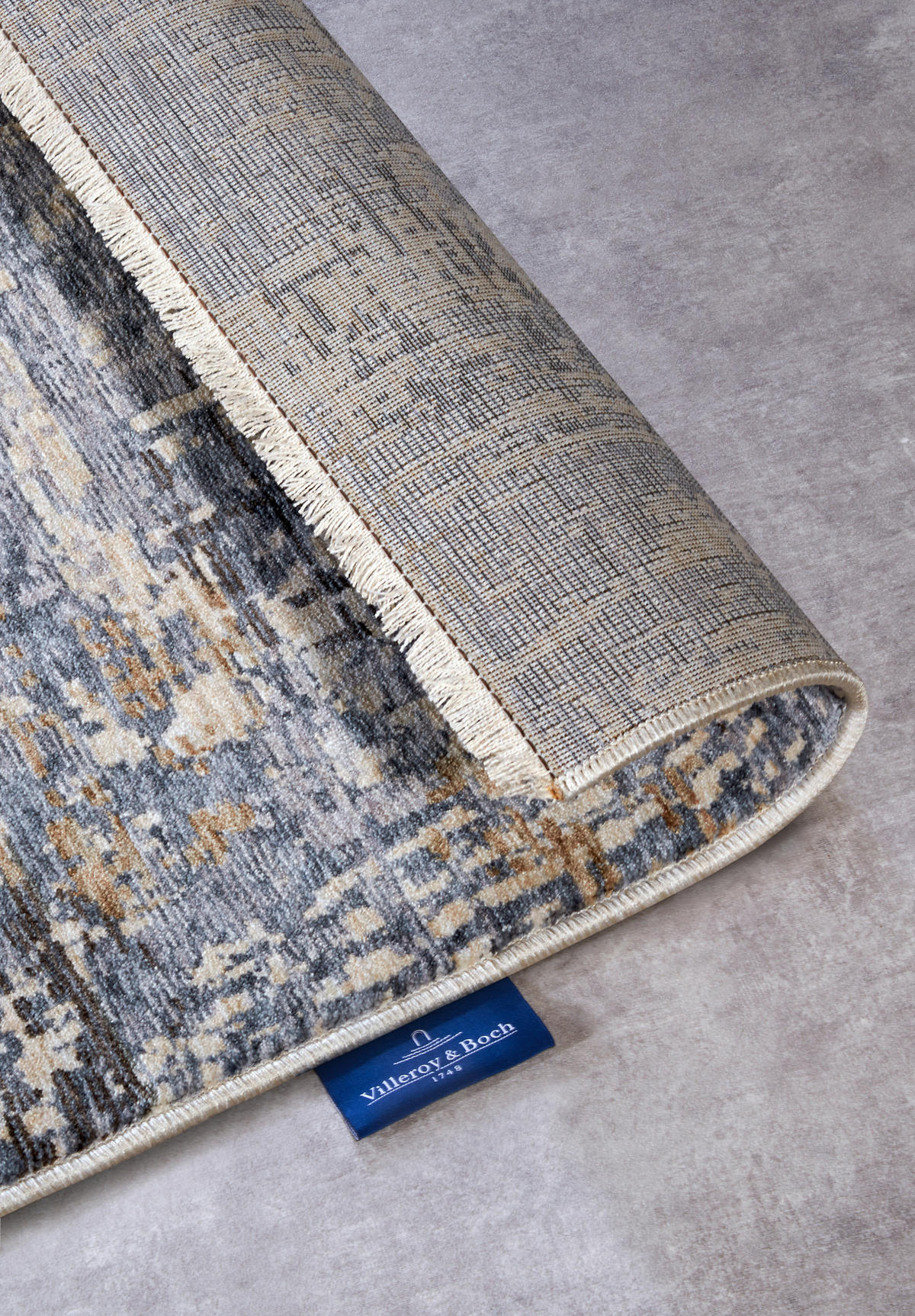 FLACHWEBETEPPICH 160/225 cm Kollektion 1871 Blau, Creme rechteckig  - Blau/Creme, Design, Kunststoff (160/225cm) - Villeroy & Boch