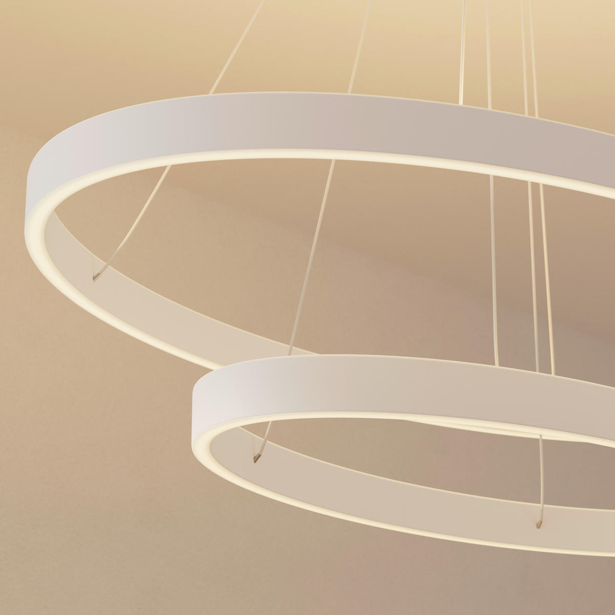 LED-HÄNGELEUCHTE Zoe 100/150 cm  - Weiß, Design, Kunststoff/Metall (100/150cm) - Novel