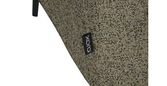 ECKSOFA in Struktur Hellbraun  280/205 cm  - Hellbraun/Schwarz, Design, Textil/Metall (280/205cm) - Xora