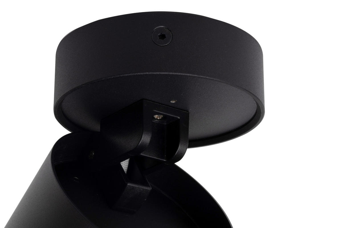 LED-SPOTKOPF Puk 8,4/9 cm  - Schwarz, Design, Metall (8,4/9cm) - Novel