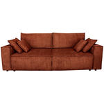 SCHLAFSOFA Cord Rostfarben  - Rostfarben/Schwarz, KONVENTIONELL, Kunststoff/Textil (240/89/100cm) - Carryhome