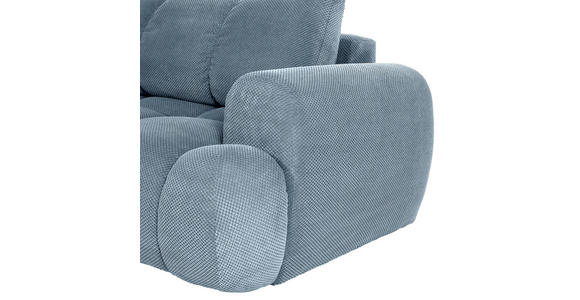ECKSOFA in Flachgewebe Blau - Blau/Schwarz, KONVENTIONELL, Kunststoff/Textil (174/274cm) - Carryhome