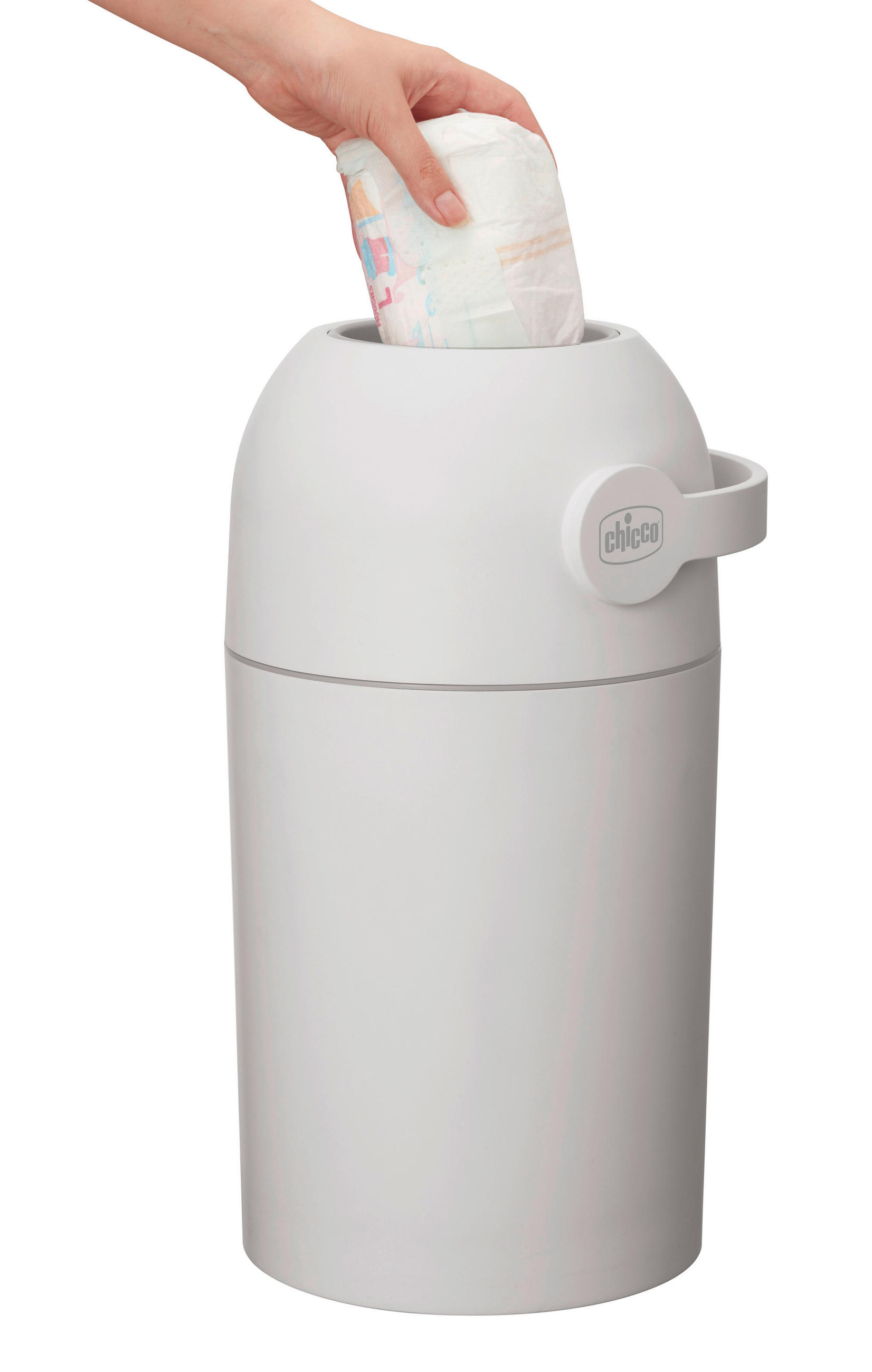 KOŠ ZA PELENE Odour Off - siva, Basics, plastika (23/48/23cm) - Chicco