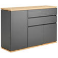 SIDEBOARD  in 139/93/42 cm  - Schwarz/Graphitfarben, MODERN, Holzwerkstoff/Kunststoff (139/93/42cm) - Xora