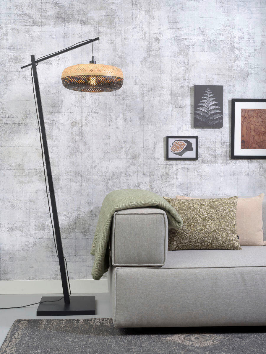 STOJACÍ LAMPA, 40/68/176 cm - černá/přírodní barvy, Trend (40/68/176cm) - Good & Mojo