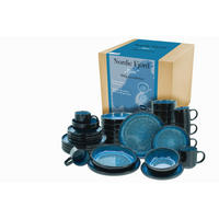 KOMBISERVICE 30-teilig  - Blau, Trend, Keramik (58/45/33null) - Creatable