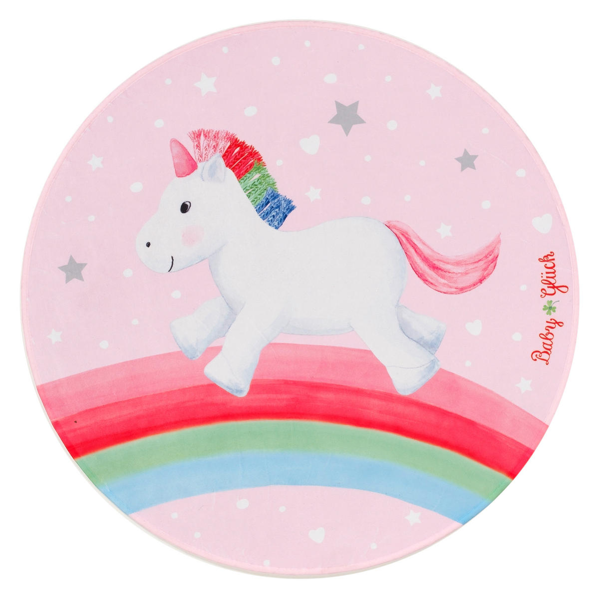 KINDERTEPPICH 100 cm Baby Glück  - Hellrosa/Rosa, Trend, Kunststoff/Textil (100cm)