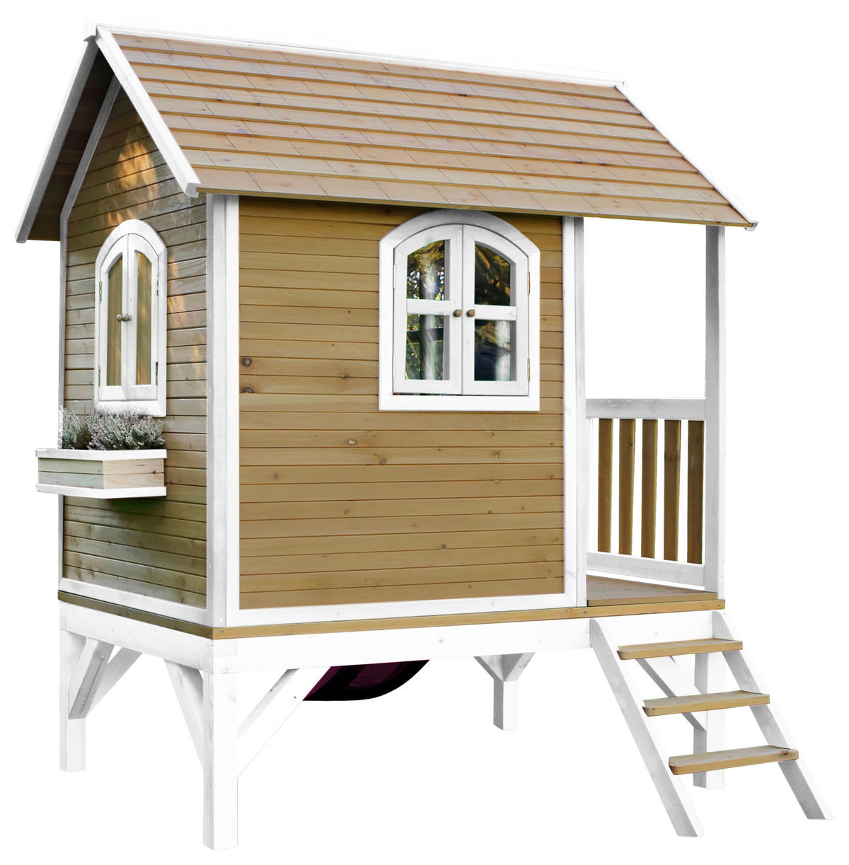 SPIELHAUS 287/231/191 cm  - Lila/Rot, KONVENTIONELL, Holz (287/231/191cm) - Ambia Garden