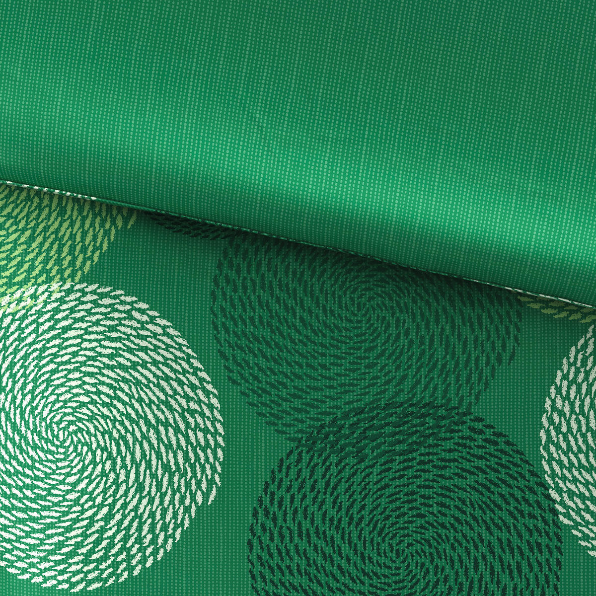 WENDEBETTWÄSCHE Cerchi Satin 155/220 cm  - Grün, Design, Textil (155/220cm) - Novel