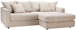 ECKSOFA in Cord Beige  - Beige/Schwarz, Design, Kunststoff/Textil (235/175cm) - Carryhome