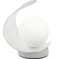 TISCHLEUCHTE Adria 16/14/18 cm  - Weiß, Basics, Glas/Metall (16/14/18cm) - Fabas Luce