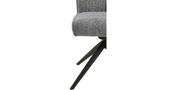 STUHL - Schwarz/Grau, Design, Textil/Metall (50/90,5/66cm) - Carryhome