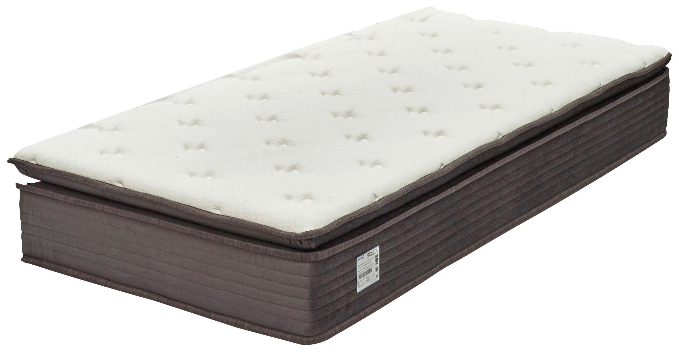 TÁSKARUGÓS MATRAC 90/200 cm  - antracit/fehér, Basics, textil (90/200cm) - Sleeptex