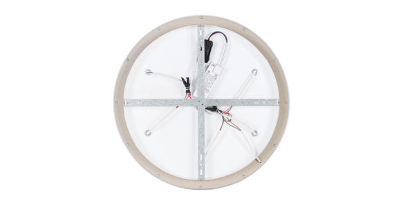 LED-DECKENLEUCHTE Ilok 50/5 cm  - Sandfarben/Chromfarben, Design, Kunststoff/Metall (50/5cm) - Novel