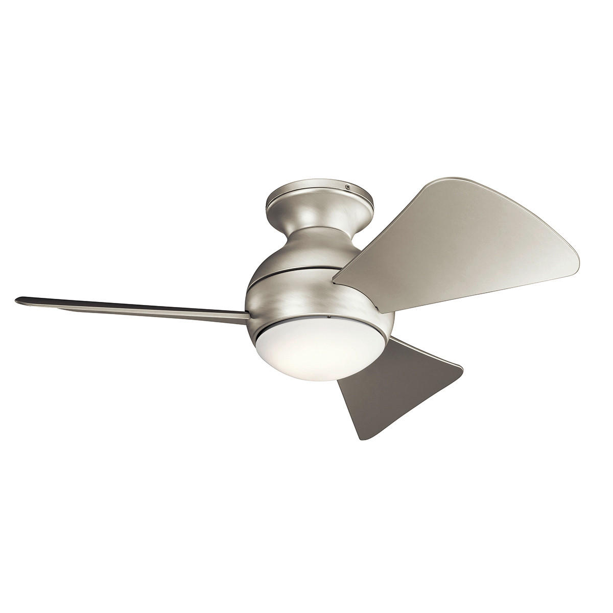 DECKENVENTILATOR Elstead Sola 86/28 cm   - Silberfarben/Nickelfarben, Design, Kunststoff/Metall (86/28cm) - Elstead Lighting