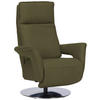 RELAXSESSEL in Leder Grün  - Edelstahlfarben/Grün, Design, Leder/Metall (83/112/87-174cm) - Valdera