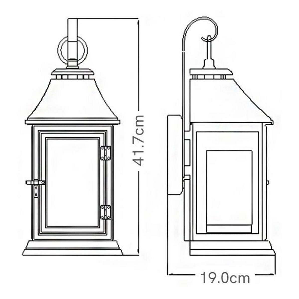 ZUNANJA STENSKA SVETILKA  Shepherd   17.8/18.4/41.9 cm          - barve cinka, Konvencionalno, umetna masa/steklo (17.8/18.4/41.9cm) - Elstead Lighting
